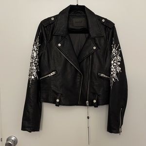 Blanknyc rhinestone leather jacket.